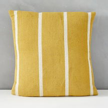 Online Designer Patio Outdoor Simple Stripe Pillow, 20"x20", Dark Horseradish