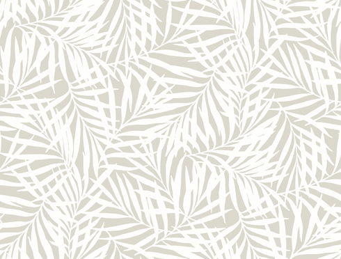 Oahu Fronds Cream & Off White Wallpaper