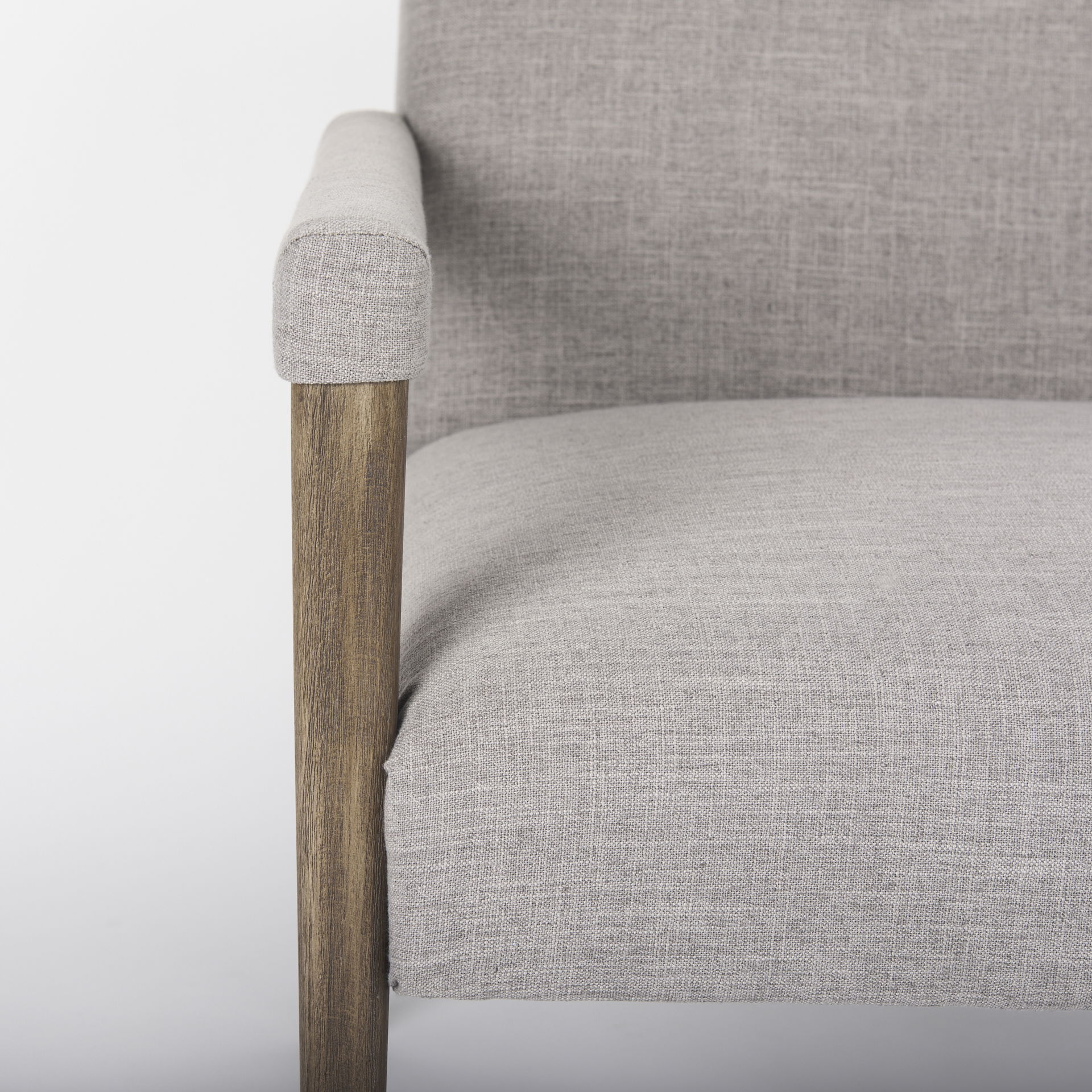 Palisades Gray Fabric with Brown Wood Frame Accent Chair large image 