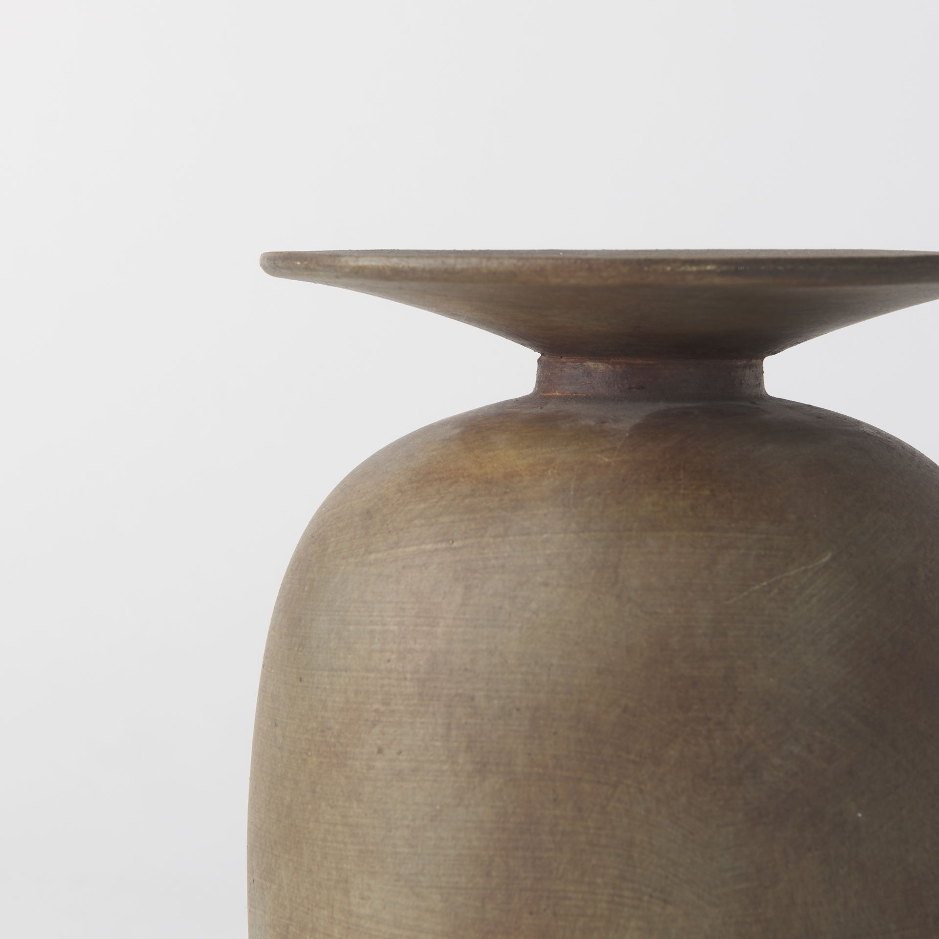 Rylee 7.7H Medium Brown Ceramic Vase large image 