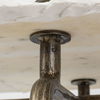 Pinera III 49L x 17W White Marble Top Gold-Toned Iron Base Console Table thumbnail 5
