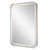 Crofton Lighted Nickel Vanity Mirror, by Uttermost, 1'10.25" width x 2'8.25" height x 2.12" depth thumbnail 7