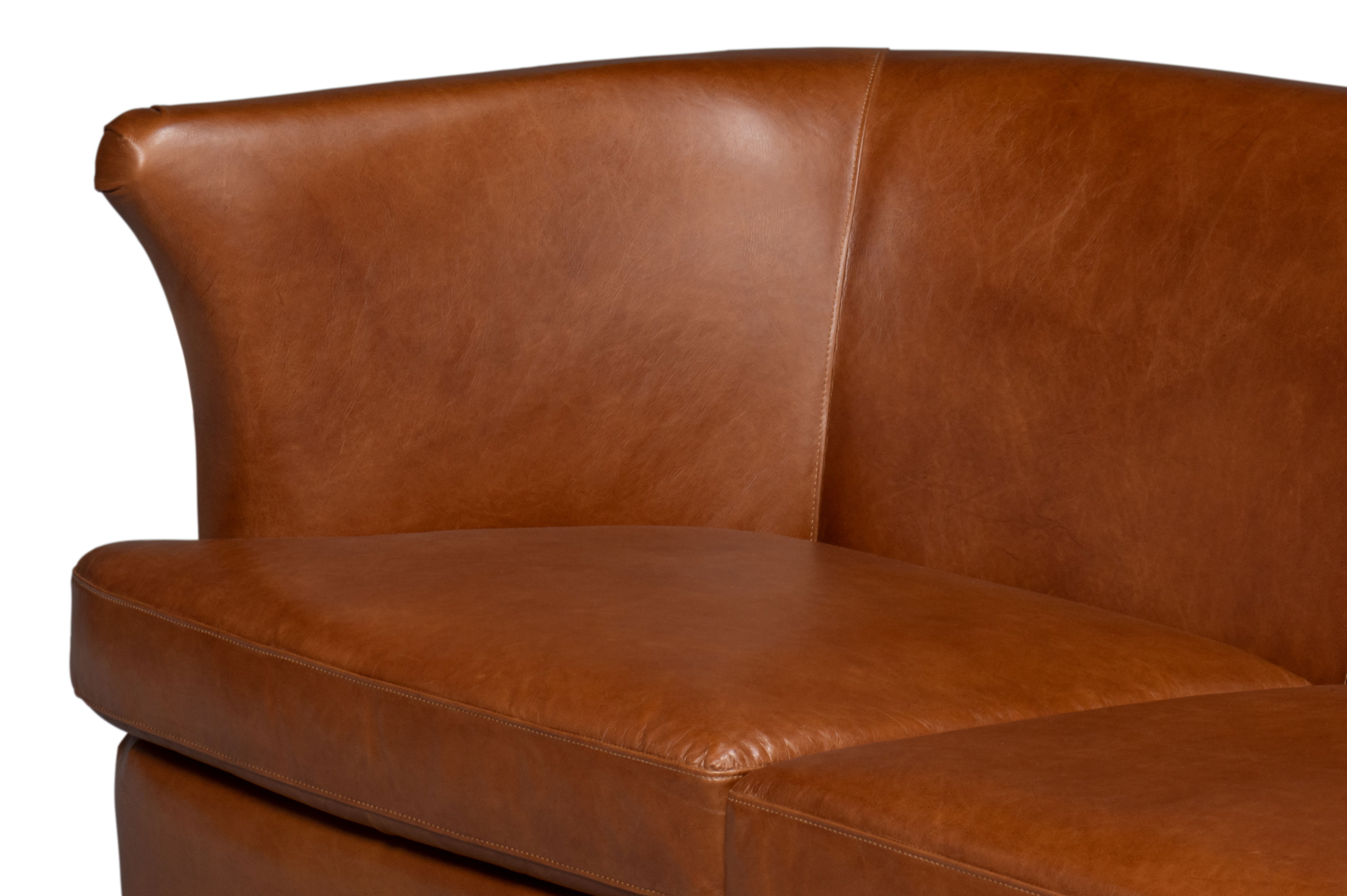 Mcmillan Distilled Leather Sofa Brown large image 