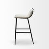 Kavalan 33.5' Total Height Beige Upholstered Seat Gray Metal Frame Counter Stool thumbnail 3