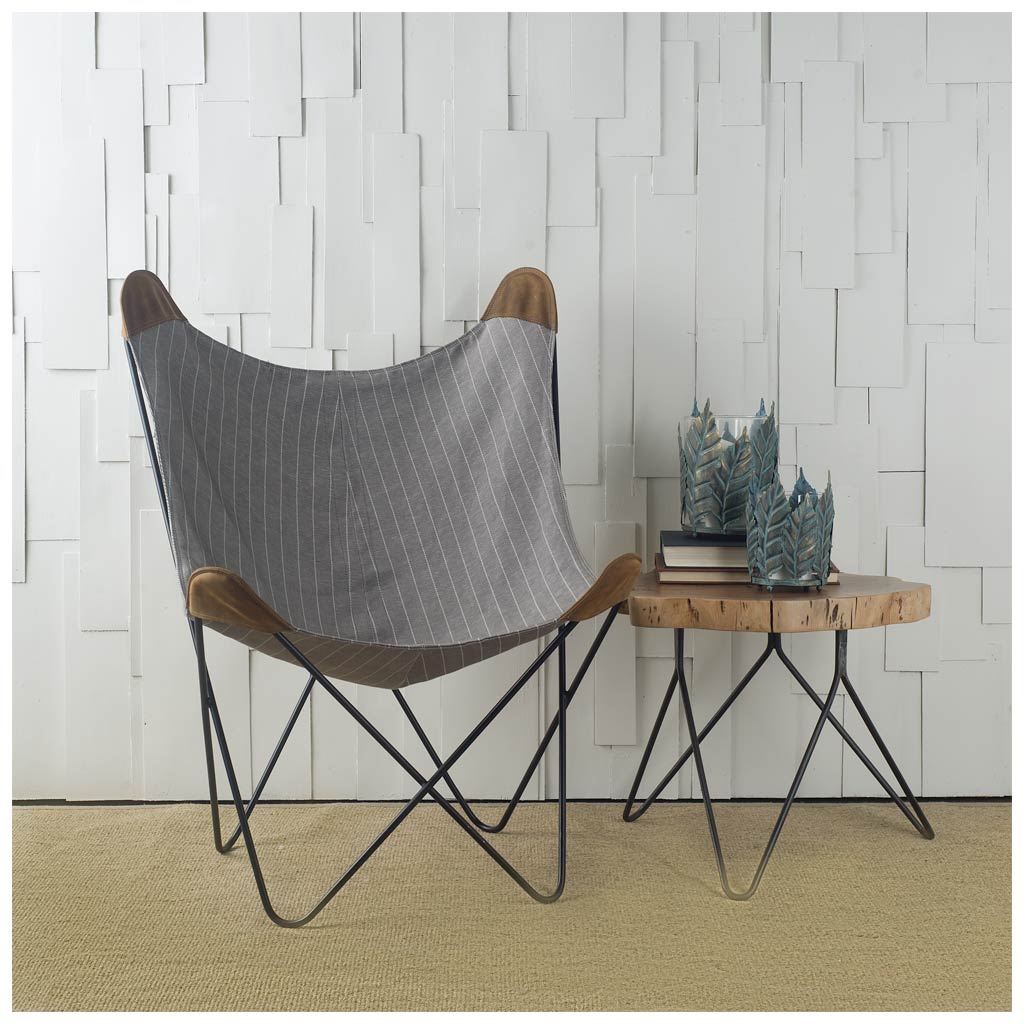 Pana I Small Green/Gold Metal Leaf Table Candle Holder, Candles & Candle Holder by Mercana, 5.32" length x 5.24" width x 7.6" height View 2