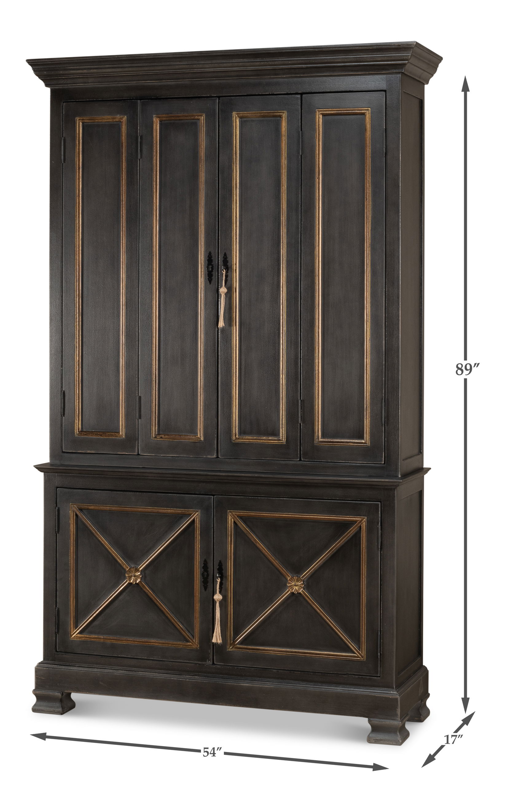 Painted Directoire Style Bookcase, Shelving & Bookcase by Sarreid View 14