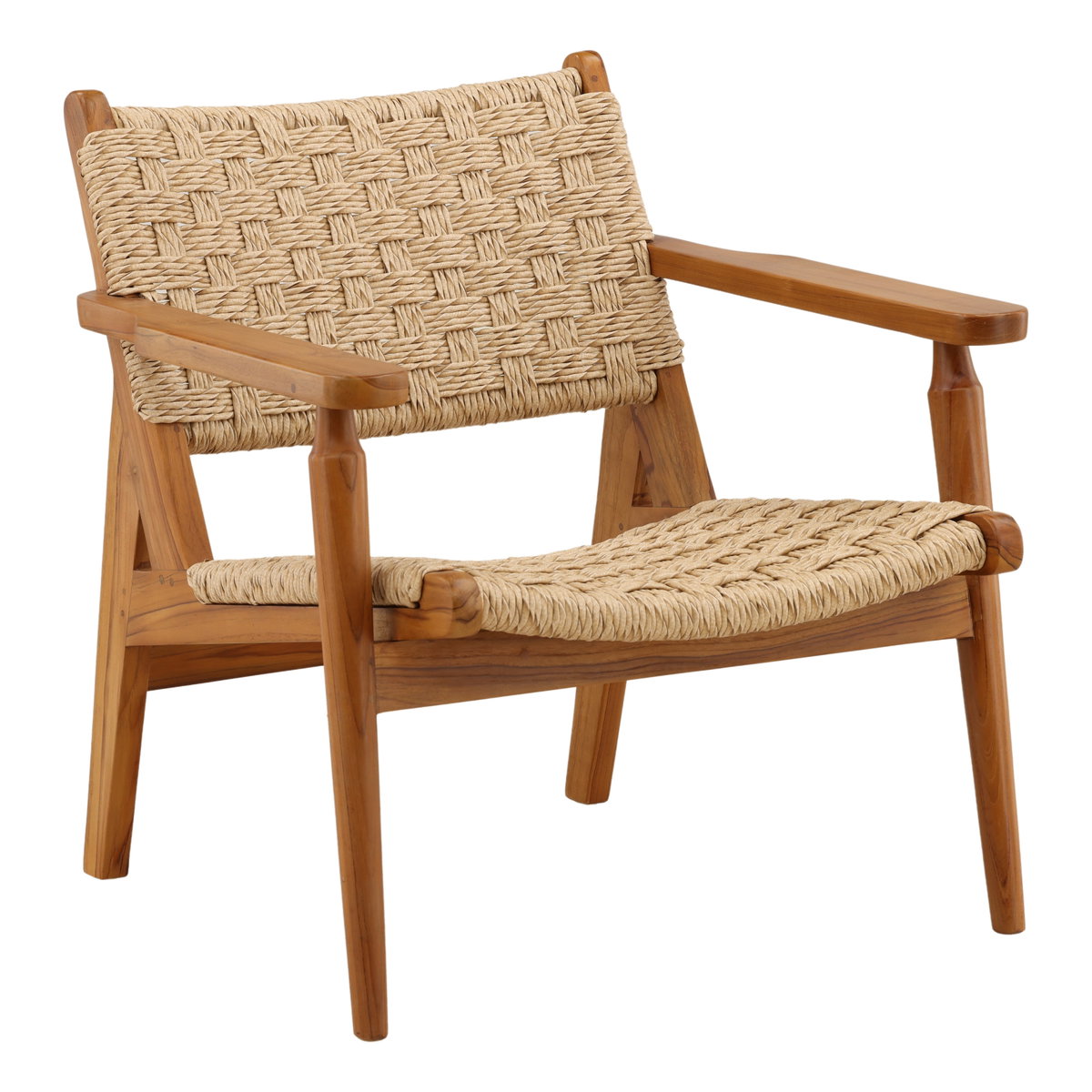 Parley Outdoor Occasional Chair Natural, Accent Chair by Dovetail, 29.13" width x 30.12" height x 29.5" depth View 1