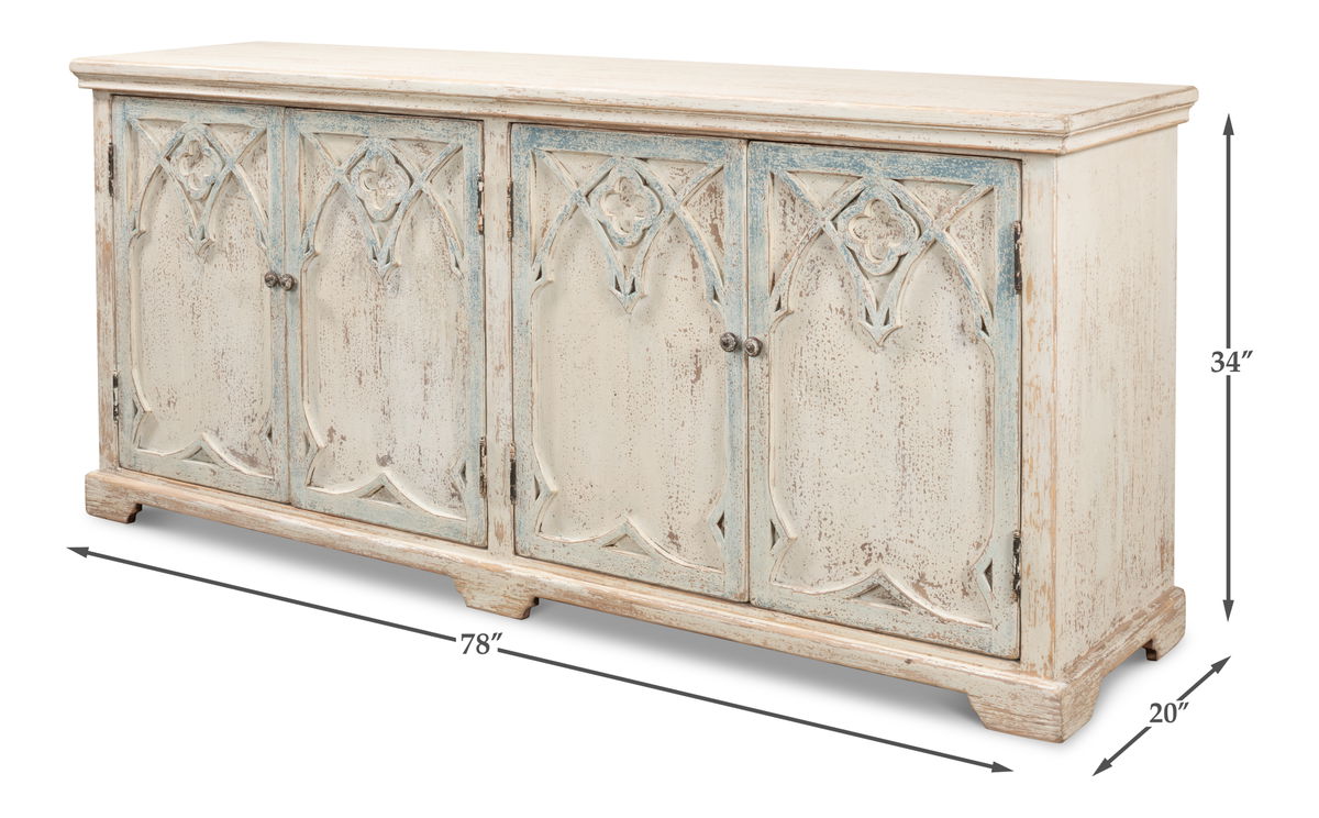 Alambra Sideboard, by Sarreid, 1'8" length x 6'6" width x 2'10" height View 12