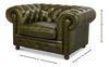Savile Leather Chair,Green thumbnail 25
