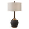 Arnav Textured Black Lamp, by Uttermost, 17" width x 32" height x 17" depth thumbnail 1
