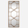 Kennis Gold Leaf Leaner Mirror, Floor Mirror by Uttermost, 29" width x 70" height x 1.5" depth thumbnail 1