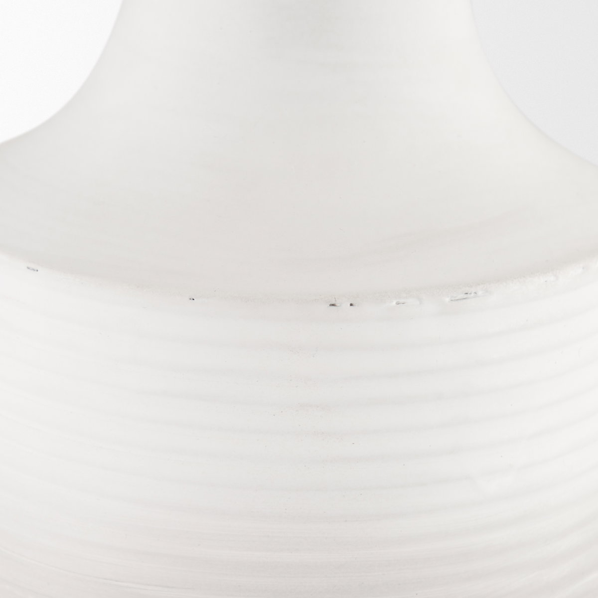 Toru Medium White with Grey Ombre Metal Vase, by Mercana, 7.87" length x 7.87" width x 19.88" height View 6