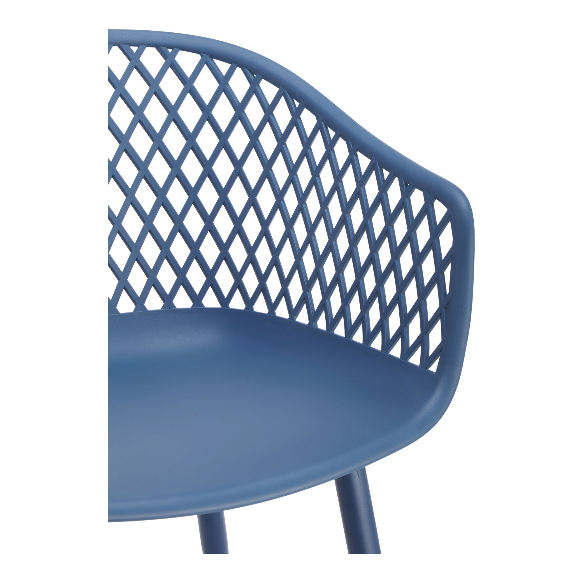 Piazza Outdoor Chair Blue - Set Of Two, by Moe's Home, 1'11.5" width x 2'7.5" height x 1'10.5" depth View 8