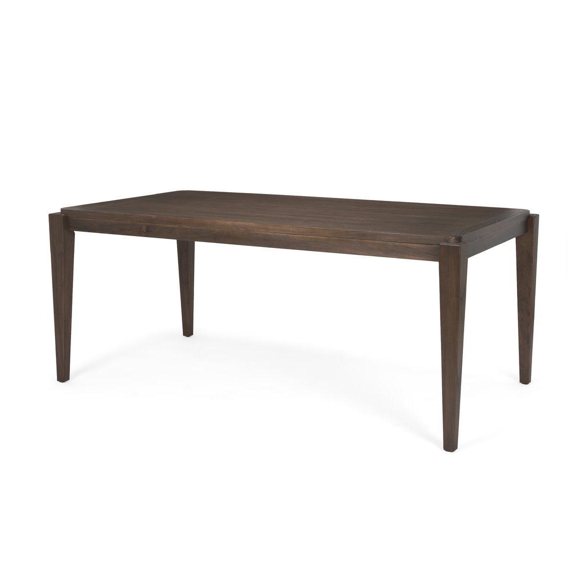 Teva Dark Brown Wood Rectangular 72' Dining Table, by Mercana, 72" length x 39" width x 30" height View 1