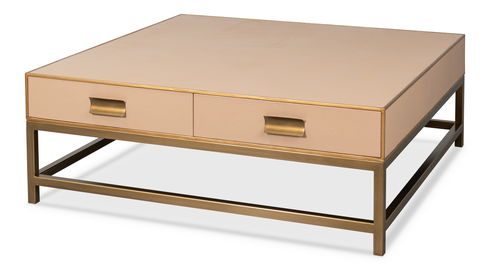 Gideon Shagreen Sq.Coffee Table Mushroom