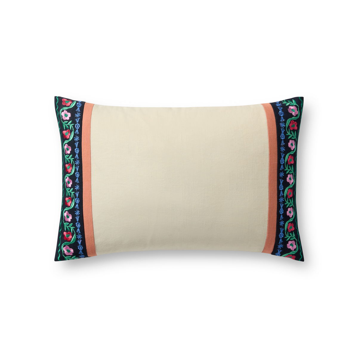 Rifle Paper Co. x Loloi Delphine Stripe Pillow, Decorative Pillow, 13" length x 21" width View 1