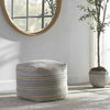 Mesick Handwoven Gray Pouf, Furniture by Uttermost, 18" width x 18" height x 18" depth thumbnail 2