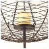Rihanna III Large Black Metal Umbrella Candle Holder Lantern, Lighting by Mercana, 42" length x 18.9" width x 42.13" height thumbnail 3