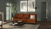 Philipe Distilled Leather Sofa Brown, by Sarreid, 7' width x 3' height thumbnail 14