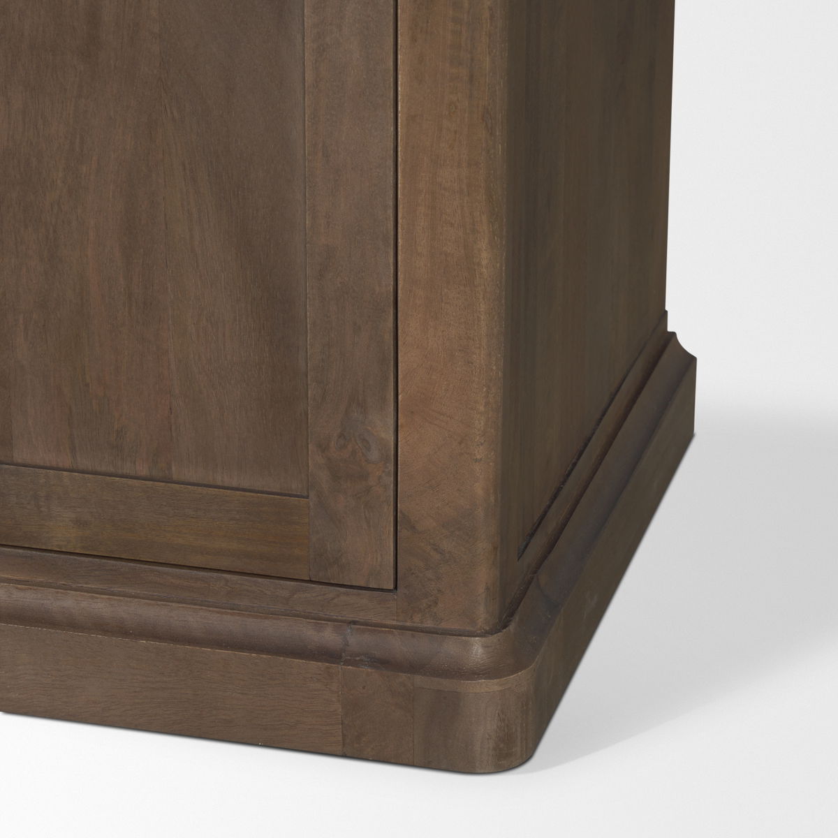 Baron Dark Brown Solid Wood with Antiqued Aged Brass Knobs 3-Drawer 6-Door Sideboard, Sideboards & Buffet by Mercana, 81.75" length x 19" width x 36" height View 13
