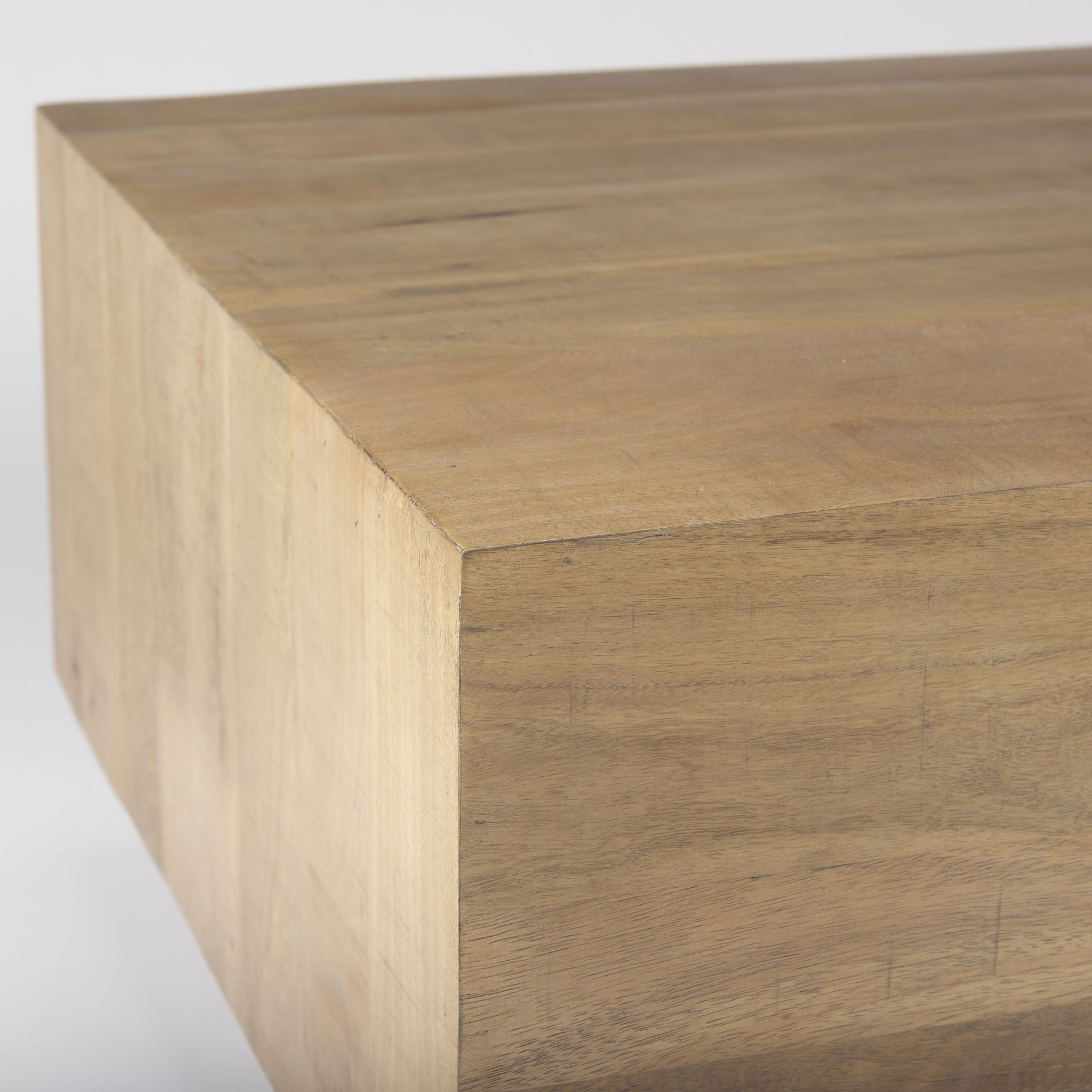 Hayden Light Brown Wood Rectangular Coffee Table large image 