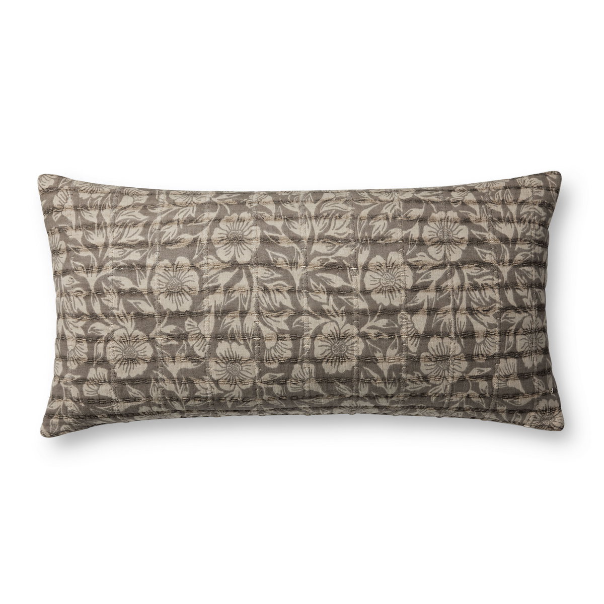 Jean Stoffer x Loloi Chocolate Pillow, Decorative Pillow, 12" length x 27" width View 1