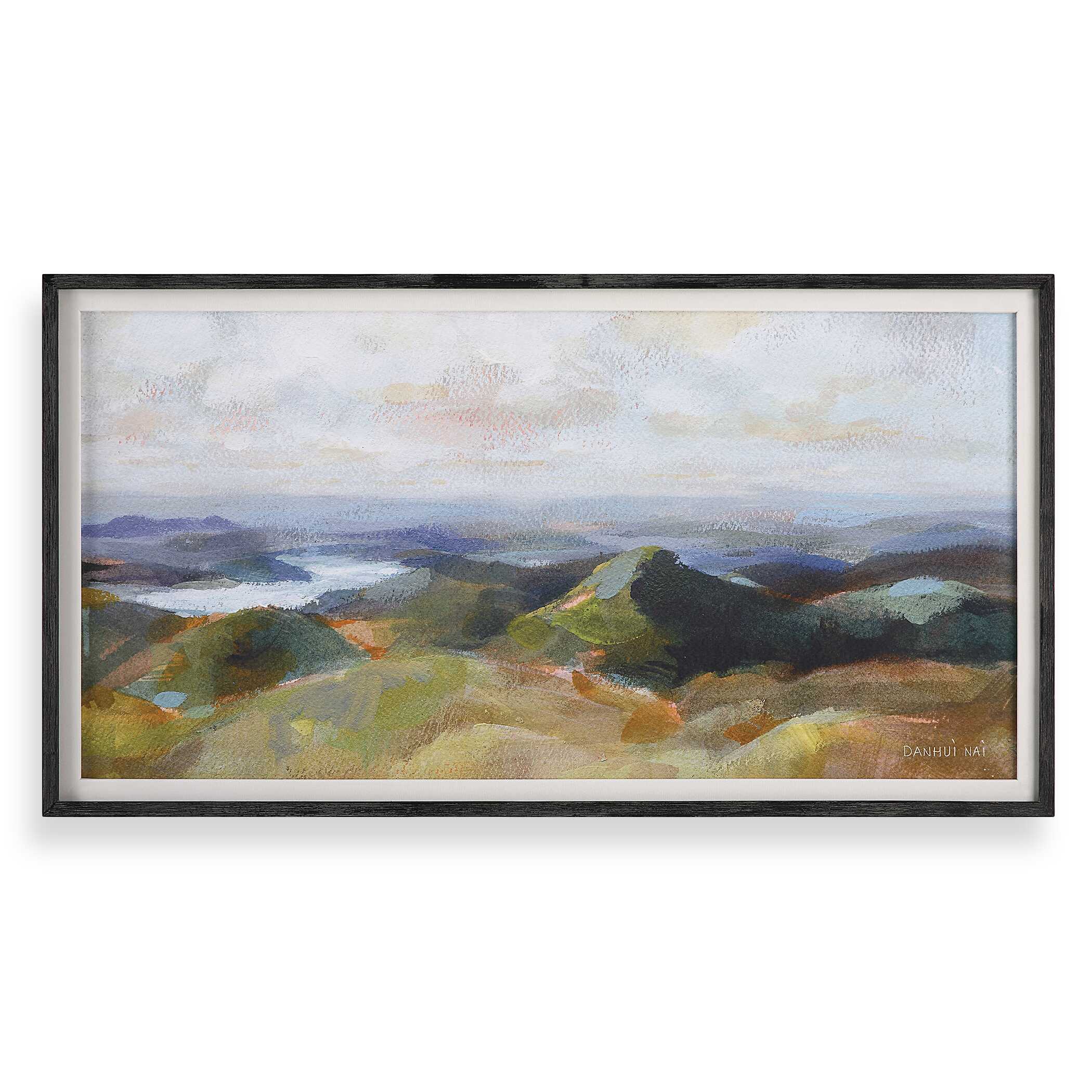 Above The Lakes Framed Landscape Print, Painting by Uttermost, 51.25" width x 27.25" height x 2" depth View 1