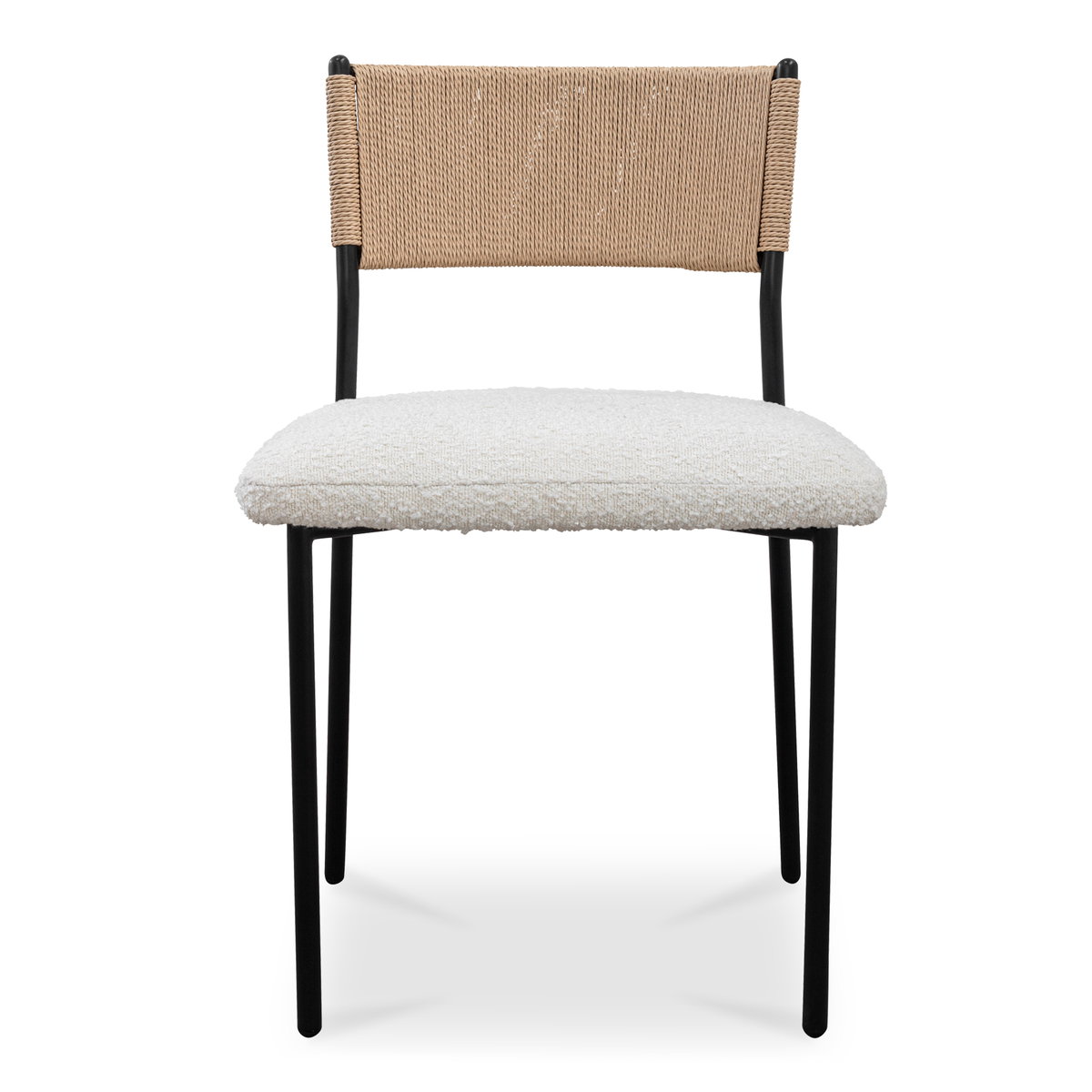 Foley Dining Chair White Set Of Two, by Moe's Home, 20.39" width x 31.5" height x 20.75" depth View 4