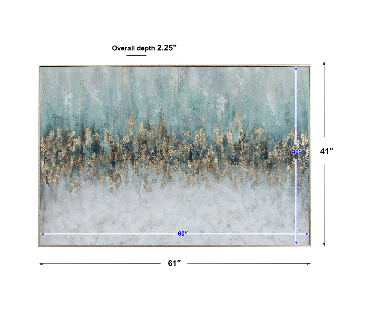 Divide Hand Painted Art, Painting by Uttermost, 61" width x 41" height x 2.25" depth View 3