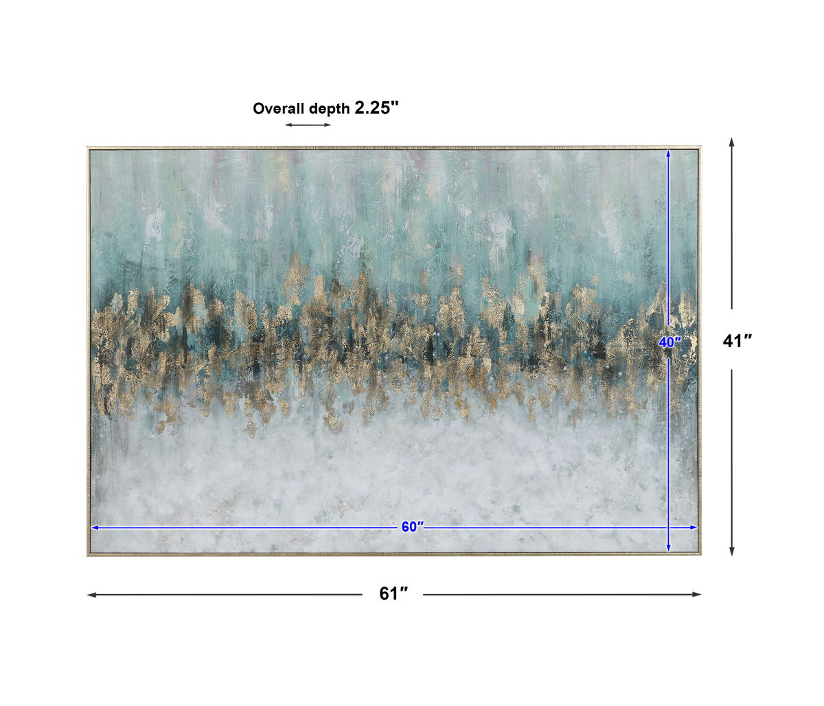 Divide Hand Painted Art, by Uttermost, 61" width x 41" height x 2.25" depth View 3