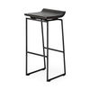 Givens 30.25'H Seat Height Black Wood Seat Black Metal Base Stool, Counter & Bar Stool by Mercana, 14" length x 15.8" width x 32" height thumbnail 1