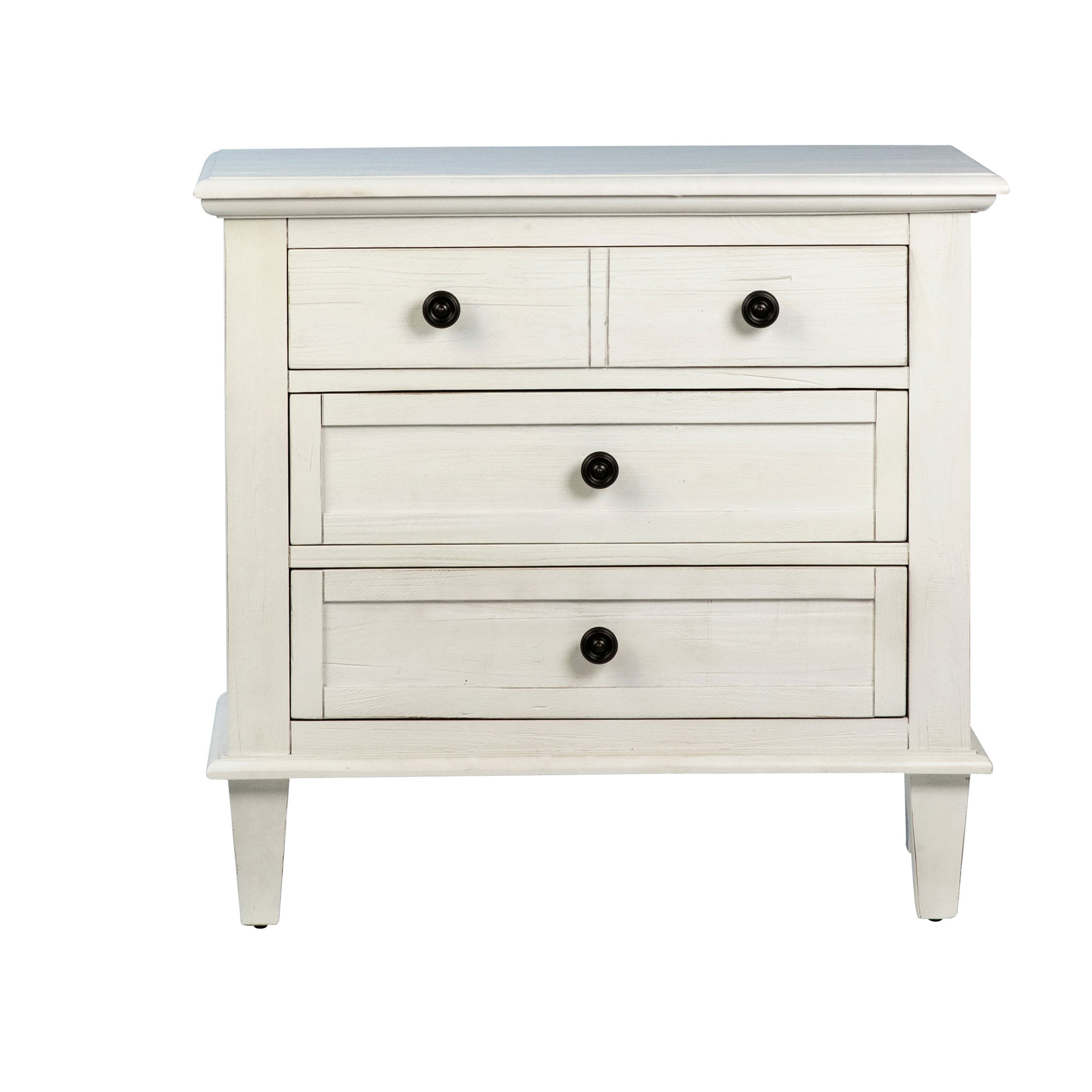 Lugano Nightstand With 3 Drawers, by Dovetail, 31" width x 29" height x 18" depth View 2