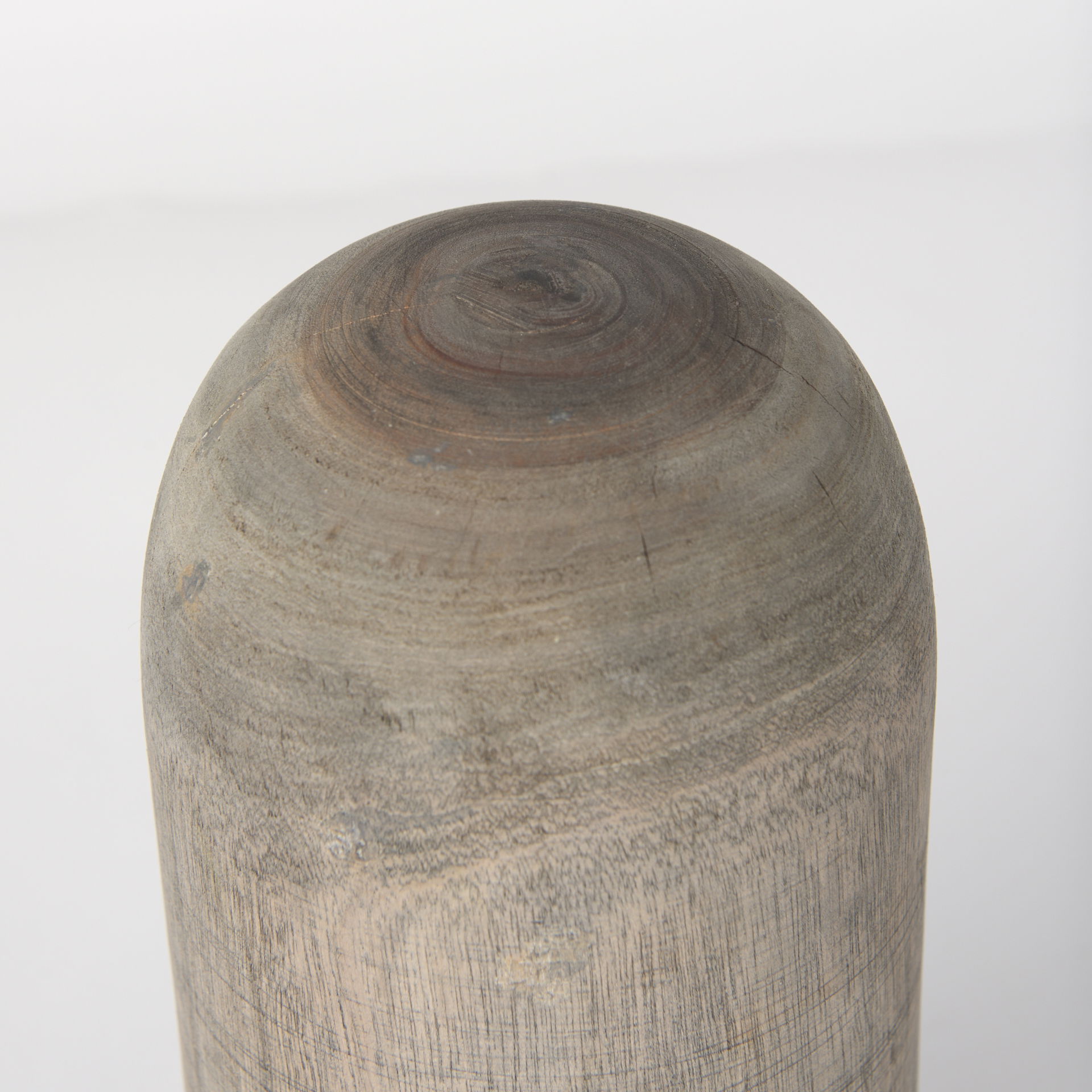 Knox Medium Gray-Wash Wood Decorative Object, by Mercana, 4.5" length x 4.5" width x 10" height View 4