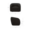 Faye Accent Chair Black Boucle, by Moe's Home, 37" width x 29.25" height x 33" depth thumbnail 7