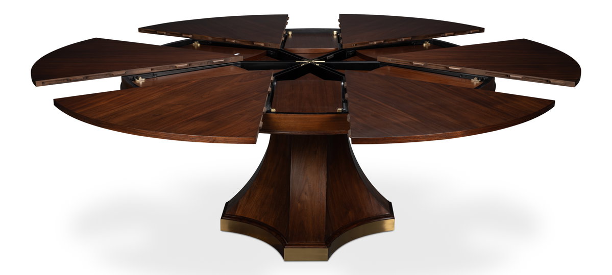 Chelsea Jupe Dining Table Large, by Sarreid, 5'6" length x 5'6" width x 2'6" height View 2