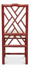 Brighton Bamboo Side Chair, Red, Dining Chair by Sarreid, 17" length x 22" width x 39" height thumbnail 10