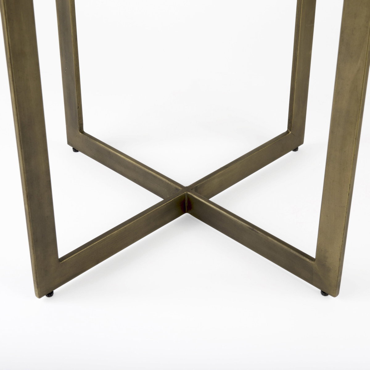 Faye 48'L x 48'W Square Dining Table | Modern | Beige Wood & Antique Gold Metal | Seats 4, by Mercana, 48" length x 48" width x 30" height View 8