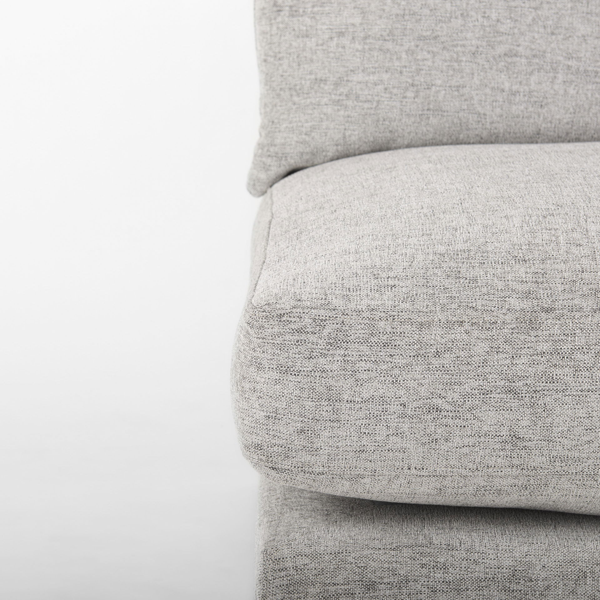 Valence  Medium Gray Armless Sectional Piece, Sectional Sofa by Mercana, 38.19" length x 38.58" width x 28.35" height View 11