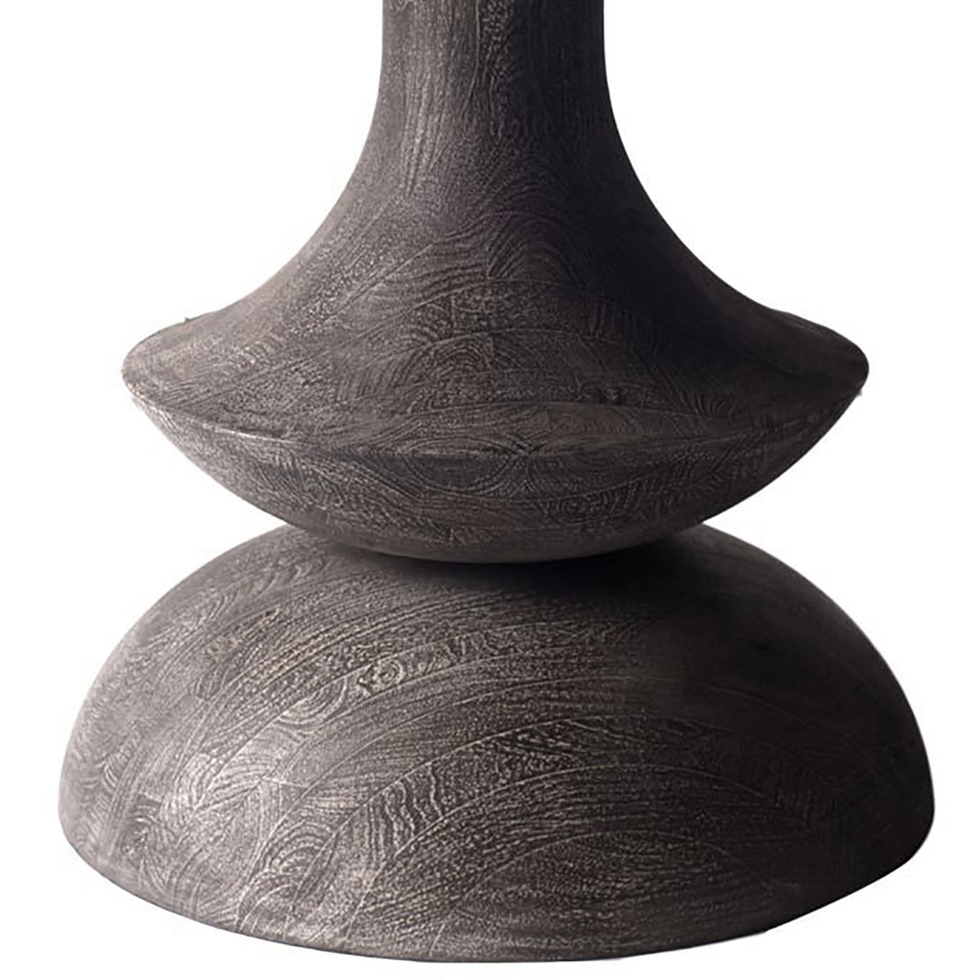 Crossman III 60L x 60W x 30H Dark Brown/Gray Solid Wood Base with Round Glass Top Dining Table, by Mercana, 60" length x 60" width x 30" height View 3