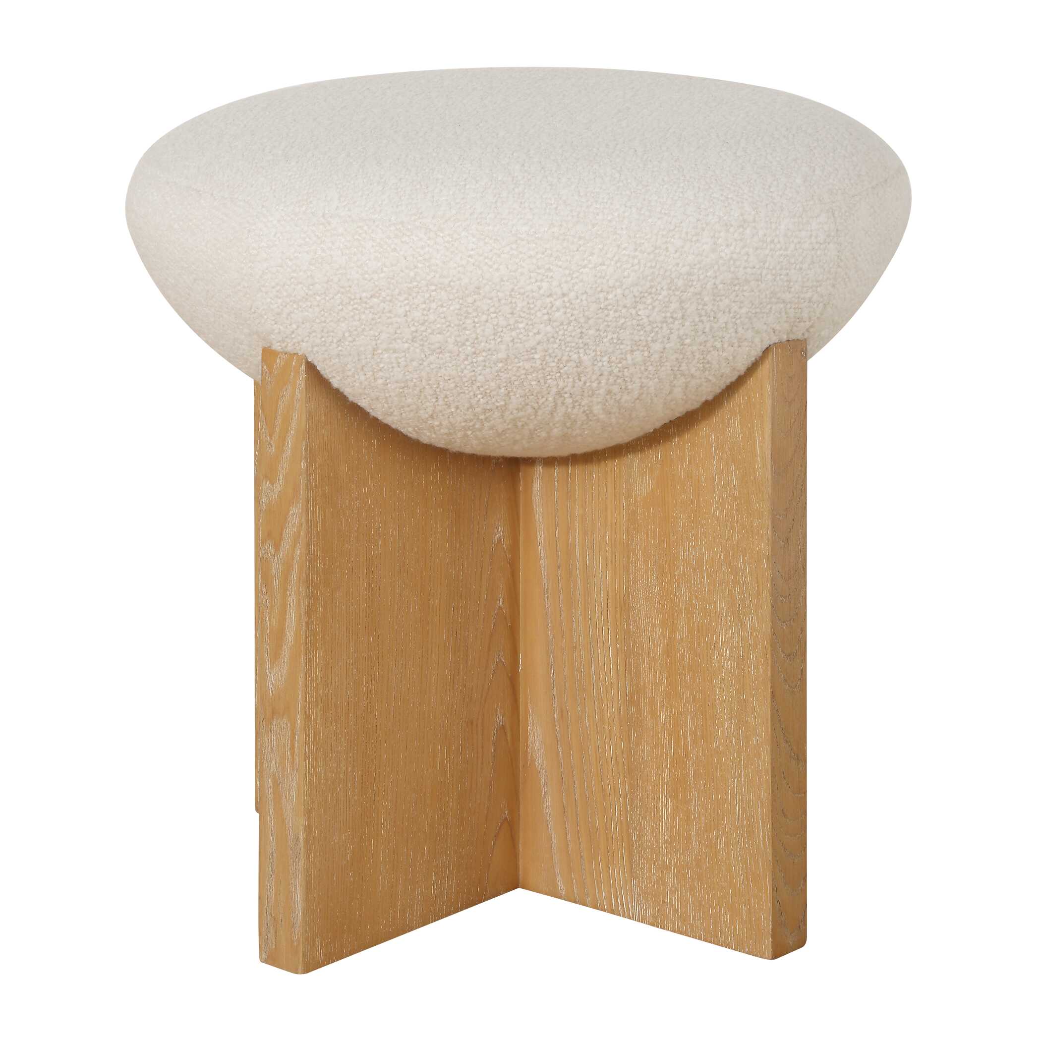 Lainie Minimalist Accent Stool, Furniture by Uttermost, 18" width x 18.5" height x 18" depth View 5