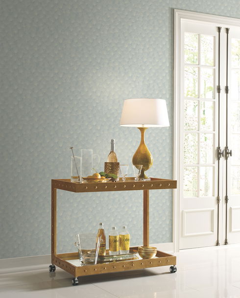 Luminous Gingko Blue Wallpaper