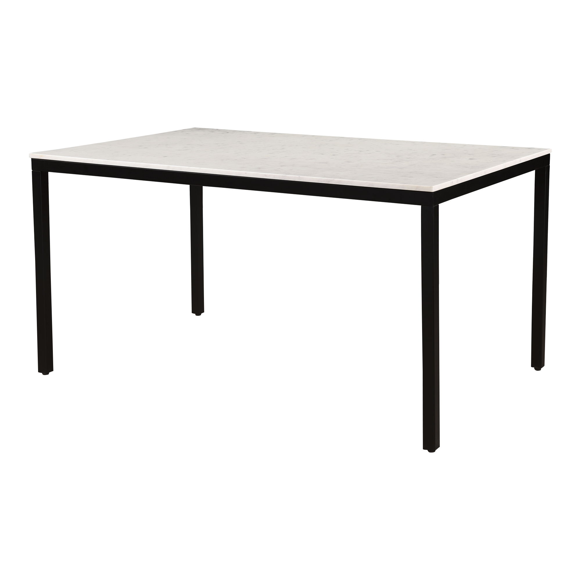 Parson Marble Small Dining Table White, by Moe's Home, 60" width x 30" height x 36" depth View 4