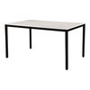 Parson Marble Small Dining Table White, by Moe's Home, 60" width x 30" height x 36" depth thumbnail 4