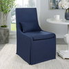 Coley Denim Armless Chair, Accent Chair by Uttermost, 23" width x 39.5" height x 25" depth thumbnail 4