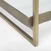 Trey  Gold Metal with Glass Coffee table, by Mercana, 56" length x 32" width x 17" height thumbnail 10