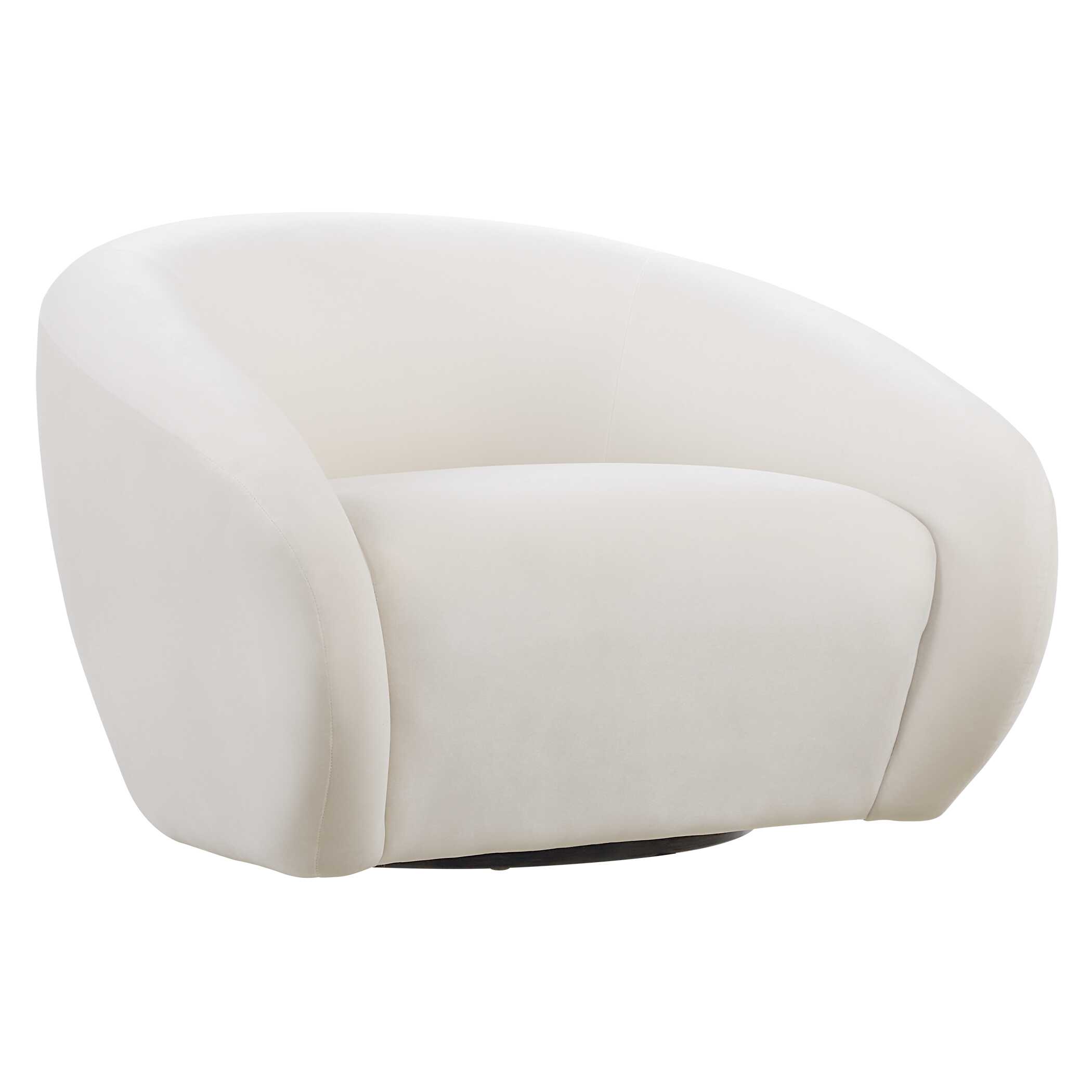 DeSoto Cream Swivel Chair, Furniture by Uttermost, 39" width x 28" height x 38" depth View 5