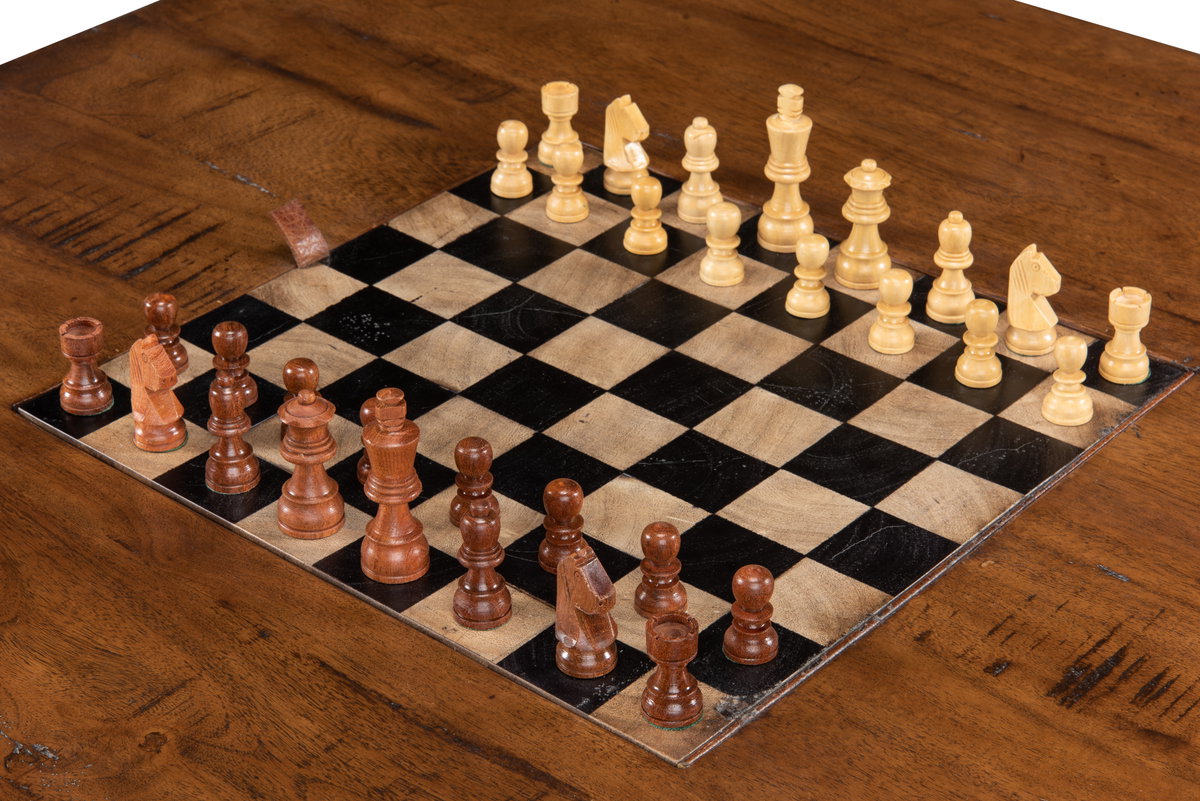 Low Game Table With Four Stools, by Sarreid, 3' length x 3' width x 1'10" height View 10