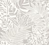 Jungle Leaves Grey Wallpaper thumbnail 0