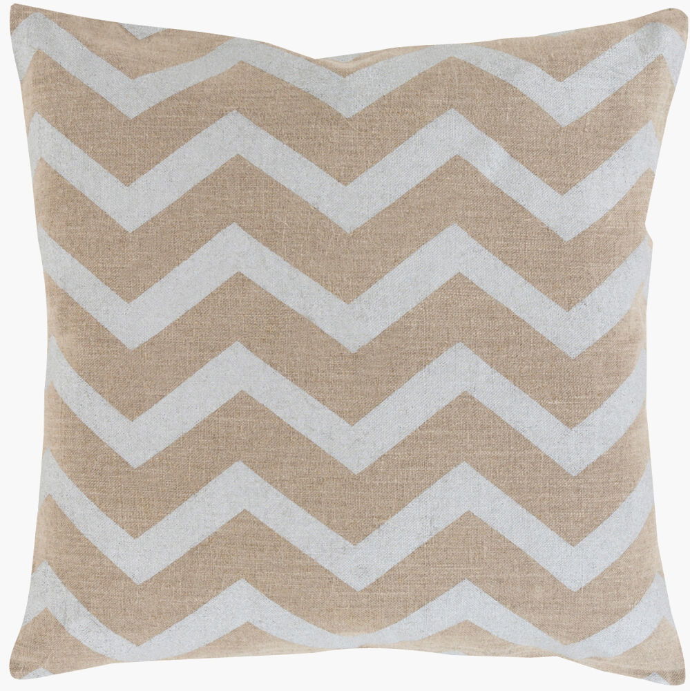 Metallic Stamped Accent Pillow, Decorative Pillow by Surya, 18" length x 18" width
