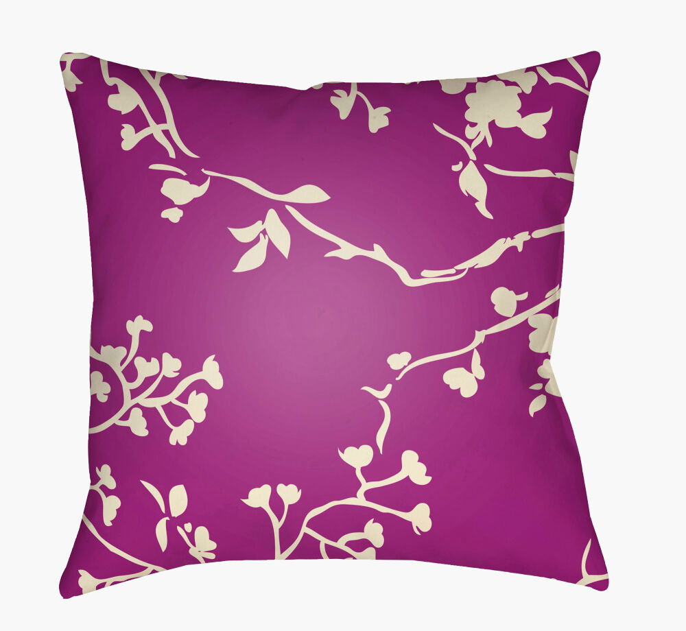 Chinoiserie Floral Accent Pillow, Decorative Pillow by Surya, 20" length x 20" width